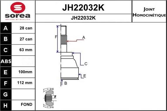 SNRA JH22032K - Birləşmə dəsti, ötürücü val furqanavto.az