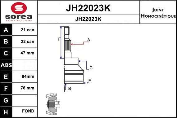 SNRA JH22023K - Birləşmə dəsti, ötürücü val furqanavto.az