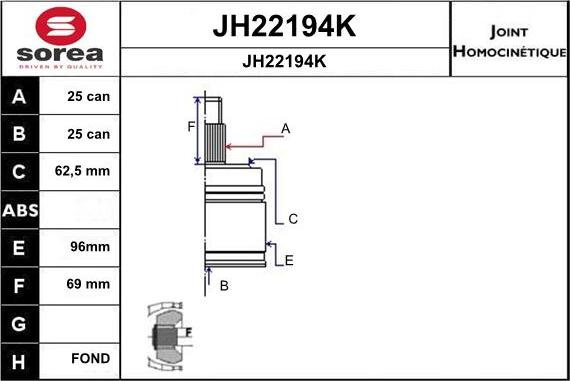 SNRA JH22194K - Birləşmə dəsti, ötürücü val furqanavto.az