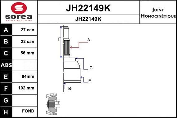 SNRA JH22149K - Birləşmə dəsti, ötürücü val furqanavto.az