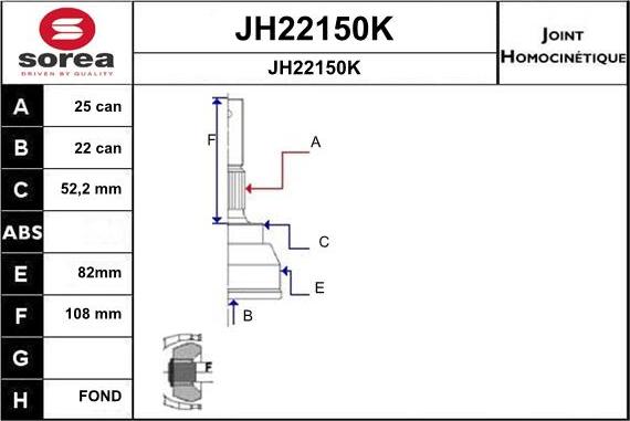 SNRA JH22150K - Birləşmə dəsti, ötürücü val furqanavto.az