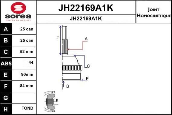 SNRA JH22169A1K - Birləşmə dəsti, ötürücü val furqanavto.az