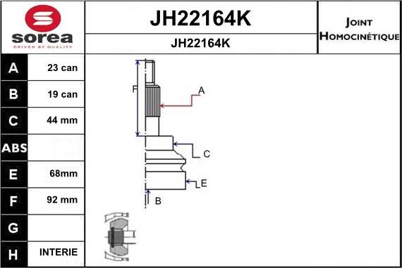 SNRA JH22164K - Birləşmə dəsti, ötürücü val furqanavto.az