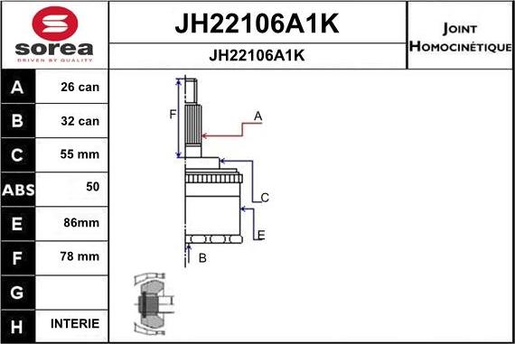 SNRA JH22106A1K - Birləşmə dəsti, ötürücü val furqanavto.az