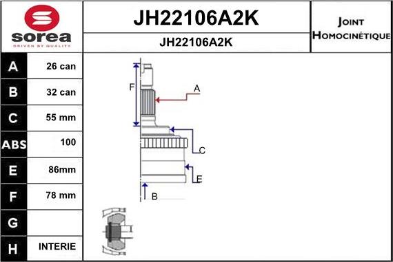 SNRA JH22106A2K - Birləşmə dəsti, ötürücü val furqanavto.az