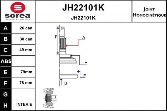 SNRA JH22101K - Birləşmə dəsti, ötürücü val furqanavto.az