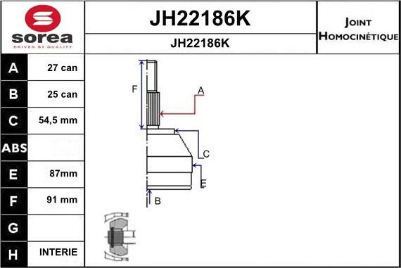 SNRA JH22186K - Birləşmə dəsti, ötürücü val furqanavto.az