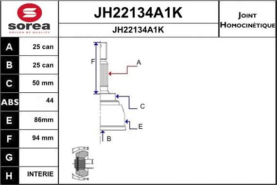 SNRA JH22134A1K - Birləşmə dəsti, ötürücü val furqanavto.az