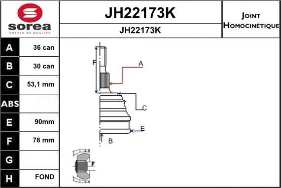 SNRA JH22173K - Birləşmə dəsti, ötürücü val furqanavto.az