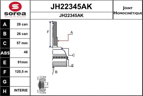 SNRA JH22345AK - Birləşmə dəsti, ötürücü val furqanavto.az