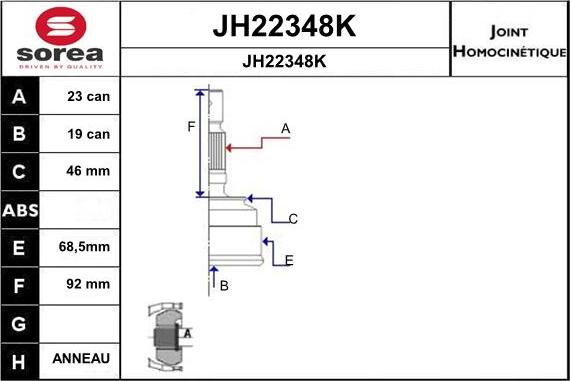 SNRA JH22348K - Birləşmə dəsti, ötürücü val furqanavto.az