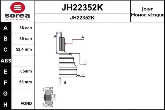 SNRA JH22352K - Birləşmə dəsti, ötürücü val www.furqanavto.az