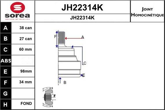 SNRA JH22314K - Birləşmə dəsti, ötürücü val furqanavto.az