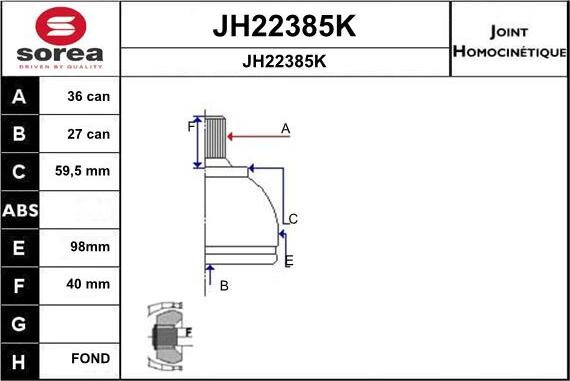 SNRA JH22385K - Birləşmə dəsti, ötürücü val furqanavto.az