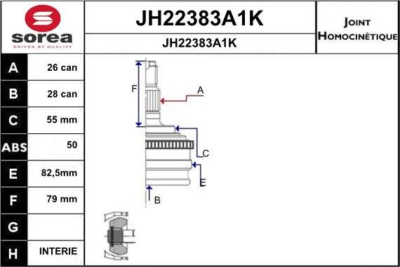 SNRA JH22383A1K - Birləşmə dəsti, ötürücü val furqanavto.az