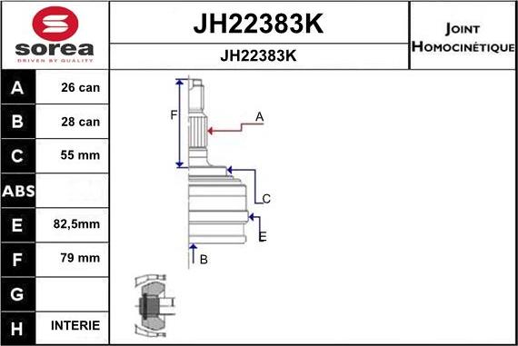 SNRA JH22383K - Birləşmə dəsti, ötürücü val furqanavto.az