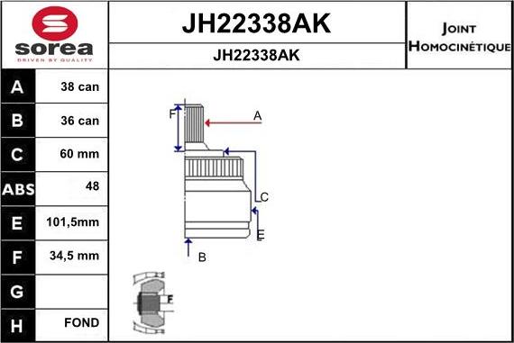 SNRA JH22338AK - Birləşmə dəsti, ötürücü val furqanavto.az