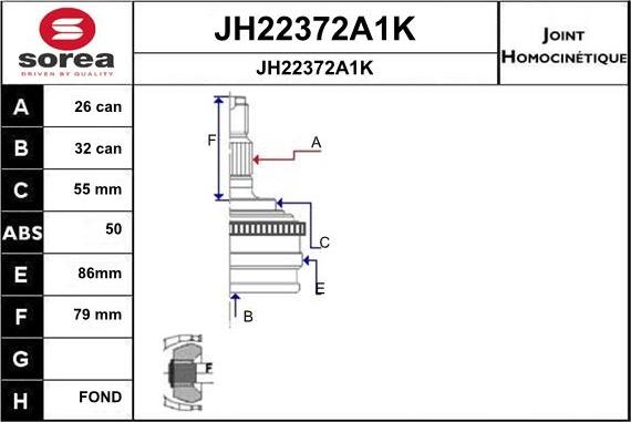 SNRA JH22372A1K - Birləşmə dəsti, ötürücü val furqanavto.az