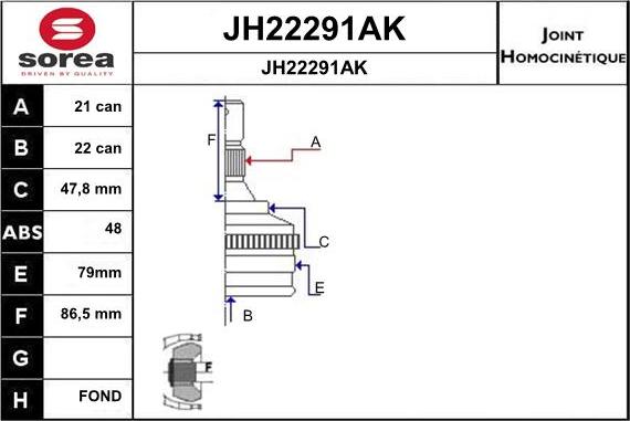 SNRA JH22291AK - Birləşmə dəsti, ötürücü val furqanavto.az