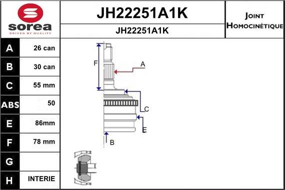 SNRA JH22251A1K - Birləşmə dəsti, ötürücü val furqanavto.az