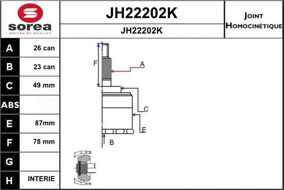SNRA JH22202K - Birləşmə dəsti, ötürücü val furqanavto.az