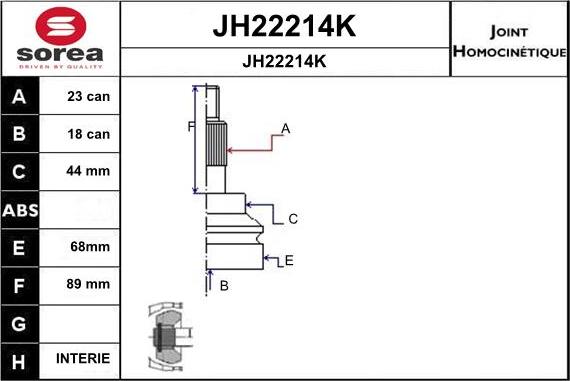 SNRA JH22214K - Birləşmə dəsti, ötürücü val furqanavto.az