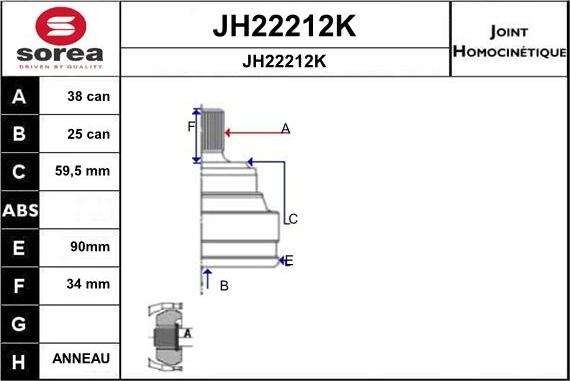 SNRA JH22212K - Birləşmə dəsti, ötürücü val furqanavto.az