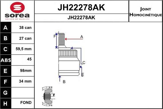 SNRA JH22278AK - Birləşmə dəsti, ötürücü val furqanavto.az