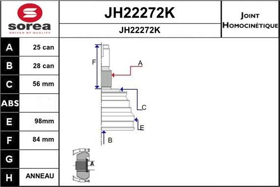 SNRA JH22272K - Birləşmə dəsti, ötürücü val furqanavto.az