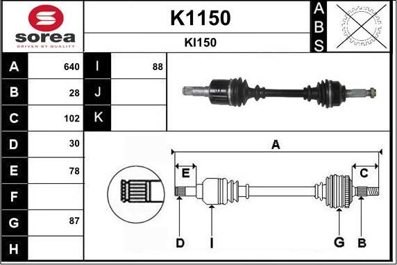 SNRA K1150 - Sürücü mili furqanavto.az