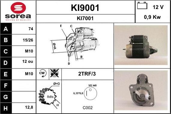 SNRA KI9001 - Başlanğıc furqanavto.az