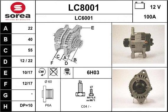 SNRA LC8001 - Alternator furqanavto.az