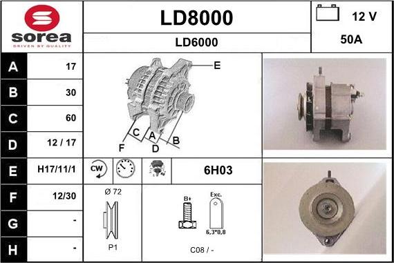 SNRA LD8000 - Alternator furqanavto.az