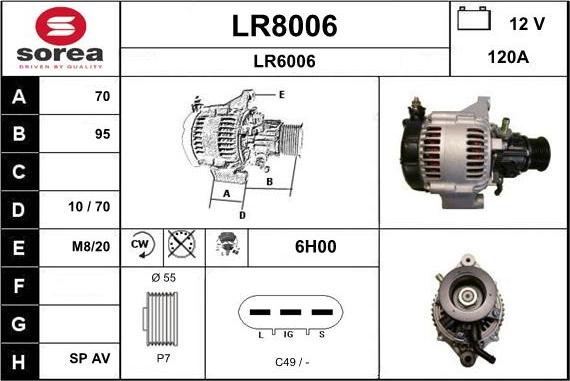 SNRA LR8006 - Alternator furqanavto.az