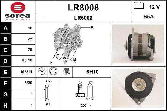 SNRA LR8008 - Alternator furqanavto.az