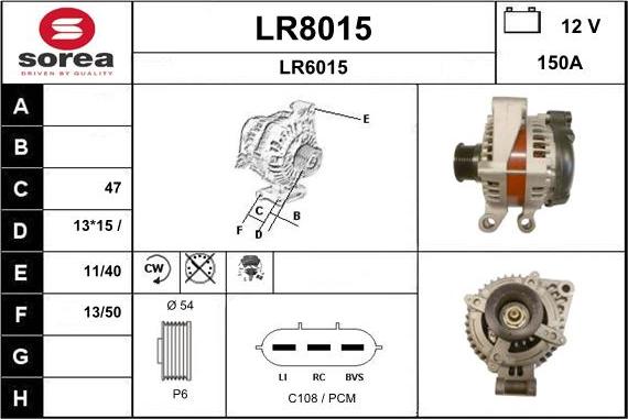 SNRA LR8015 - Alternator furqanavto.az