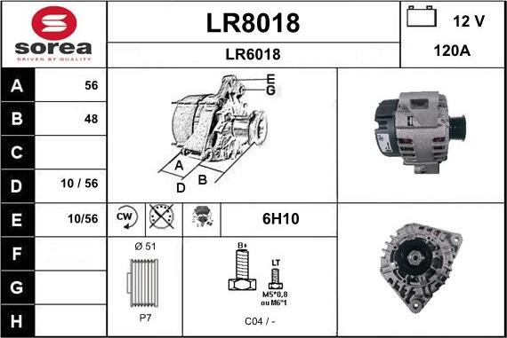 SNRA LR8018 - Alternator furqanavto.az