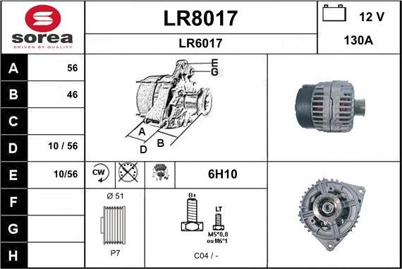 SNRA LR8017 - Alternator furqanavto.az