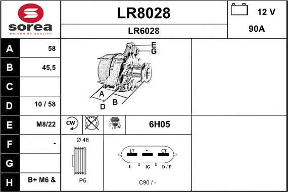 SNRA LR8028 - Alternator furqanavto.az