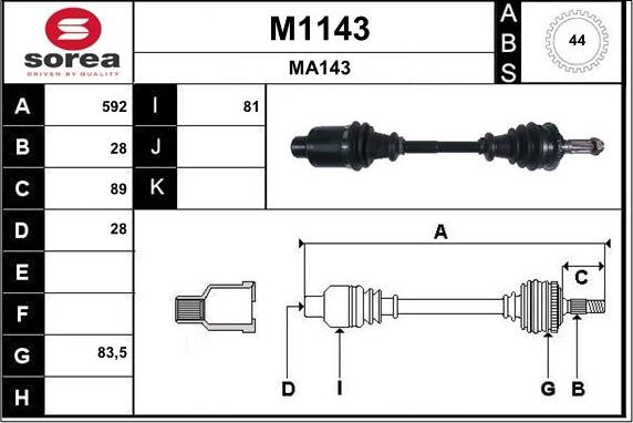 SNRA M1143 - Sürücü mili furqanavto.az