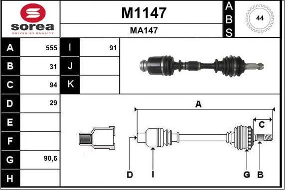 SNRA M1147 - Sürücü mili furqanavto.az