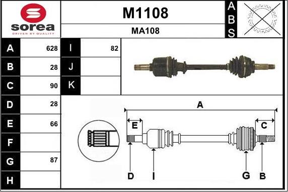 SNRA M1108 - Sürücü mili furqanavto.az