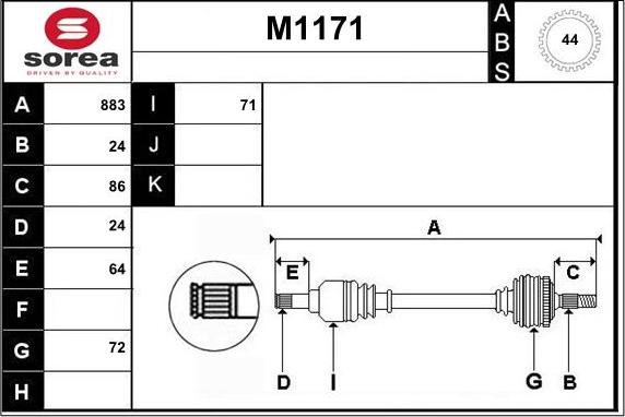 SNRA M1171 - Sürücü mili furqanavto.az