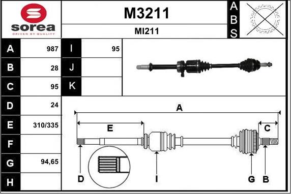 SNRA M3211 - Sürücü mili furqanavto.az