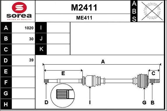 SNRA M2411 - Sürücü mili furqanavto.az