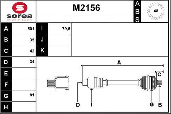 SNRA M2156 - Sürücü mili furqanavto.az