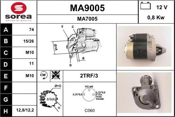 SNRA MA9005 - Başlanğıc furqanavto.az