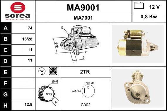 SNRA MA9001 - Başlanğıc furqanavto.az