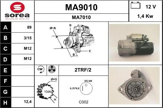 SNRA MA9010 - Başlanğıc furqanavto.az