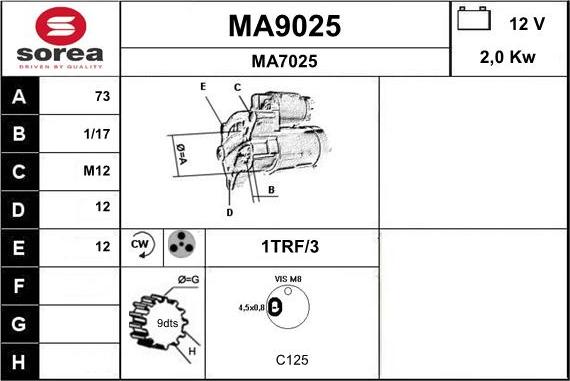 SNRA MA9025 - Başlanğıc furqanavto.az